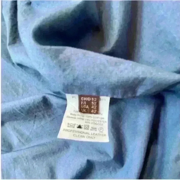 Bally Of Switzerland Vintage Gray/Blue Leather Jacket Size 42 US Large - Picture 14 of 14